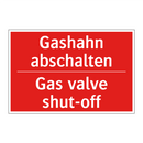 Gashahn abschalten - Gas valve shut-off
