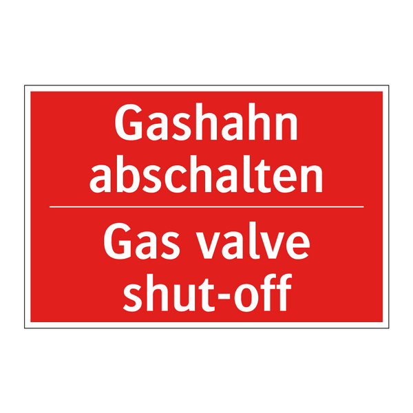 Gashahn abschalten - Gas valve shut-off