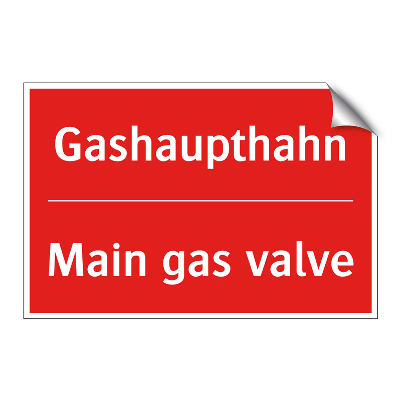 Gashaupthahn - Main gas valve