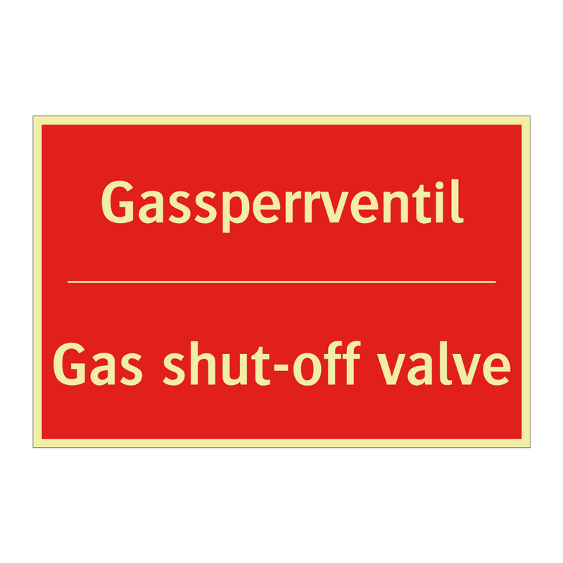 Gassperrventil - Gas shut-off valve