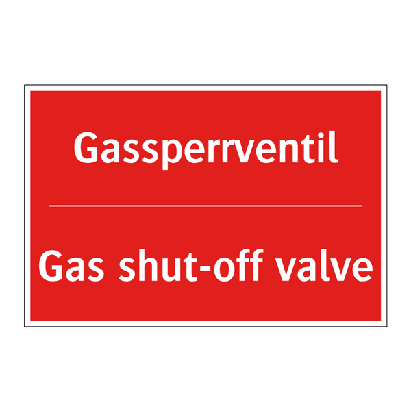 Gassperrventil - Gas shut-off valve