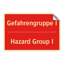 Gefahrengruppe I - Hazard Group I