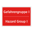 Gefahrengruppe I - Hazard Group I