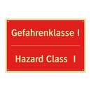 Gefahrenklasse I - Hazard Class I