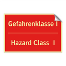 Gefahrenklasse I - Hazard Class I