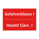 Gefahrenklasse I - Hazard Class I