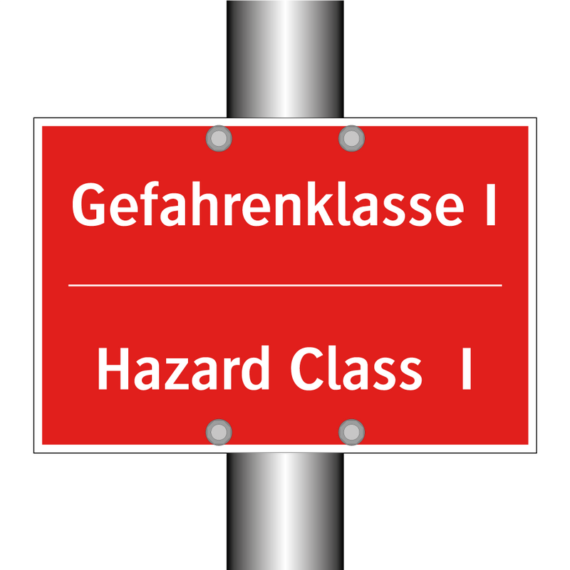 Gefahrenklasse I - Hazard Class I