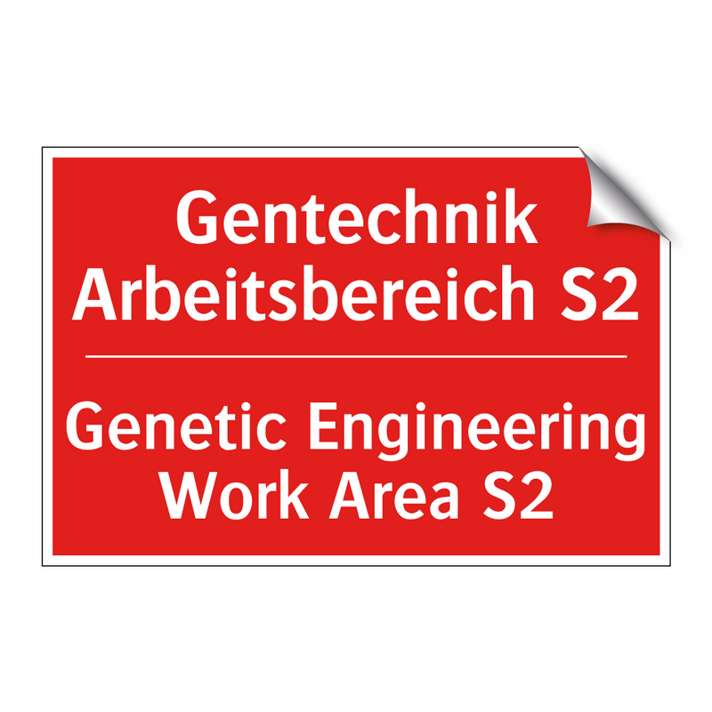 Gentechnik Arbeitsbereich S2 - Genetic Engineering Work Area /.../