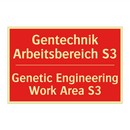 Gentechnik Arbeitsbereich S3 - Genetic Engineering Work Area /.../