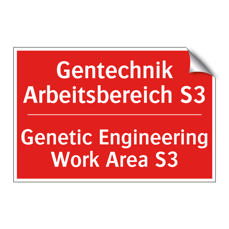 Gentechnik Arbeitsbereich S3 - Genetic Engineering Work Area /.../