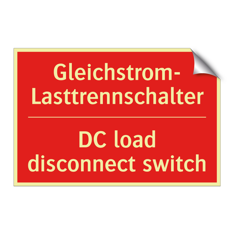 Gleichstrom-Lasttrennschalter - DC load disconnect switch
