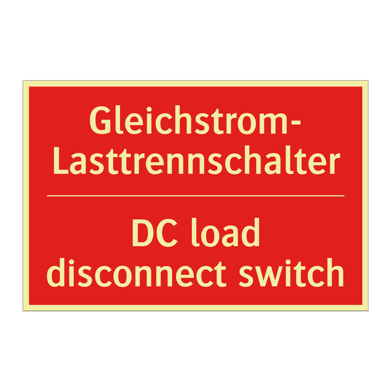 Gleichstrom-Lasttrennschalter - DC load disconnect switch