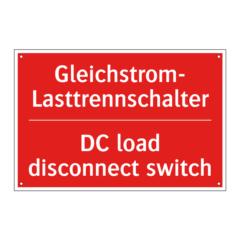 Gleichstrom-Lasttrennschalter - DC load disconnect switch