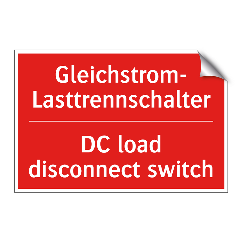 Gleichstrom-Lasttrennschalter - DC load disconnect switch