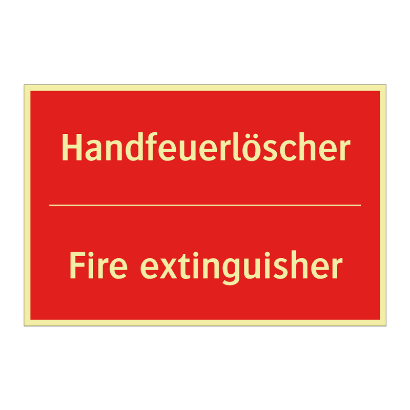 Handfeuerlöscher - Fire extinguisher