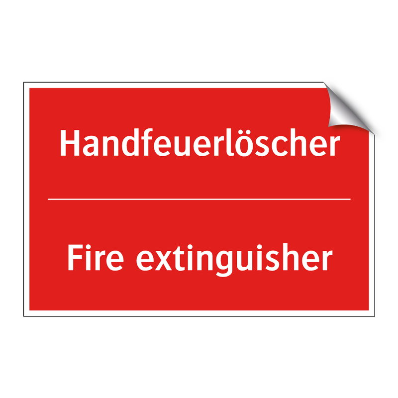 Handfeuerlöscher - Fire extinguisher