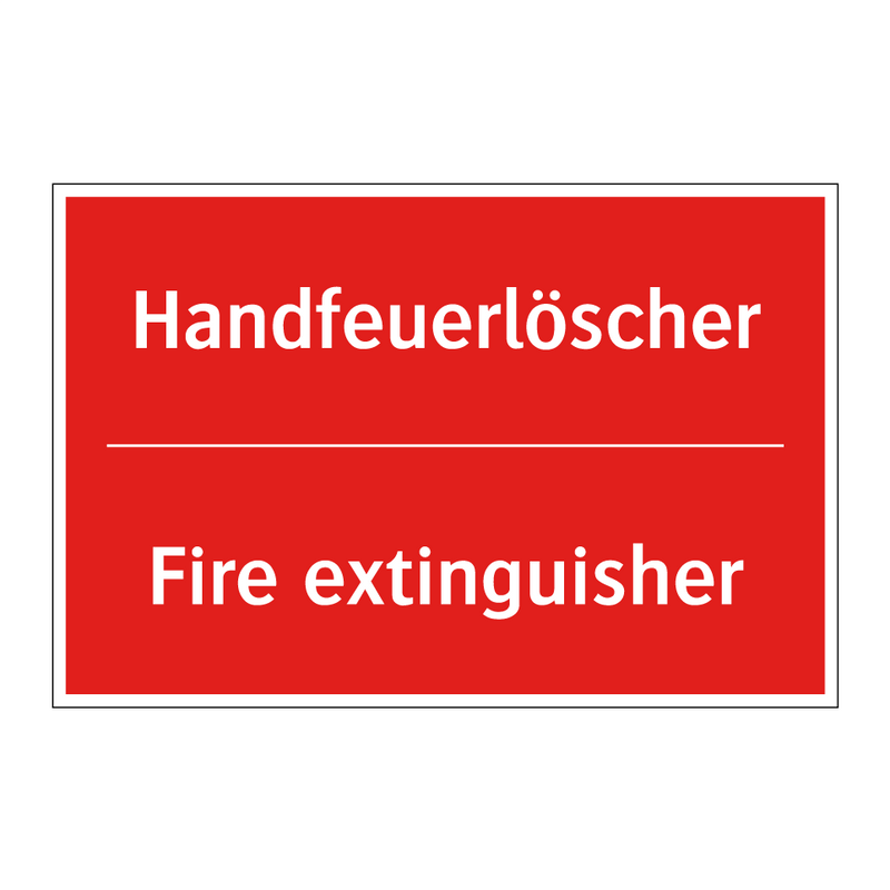 Handfeuerlöscher - Fire extinguisher