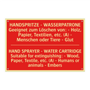HANDSPRITZE - WASSERPATRONE Geeignet /.../ - HAND SPRAYER - WATER CARTRIDGE /.../
