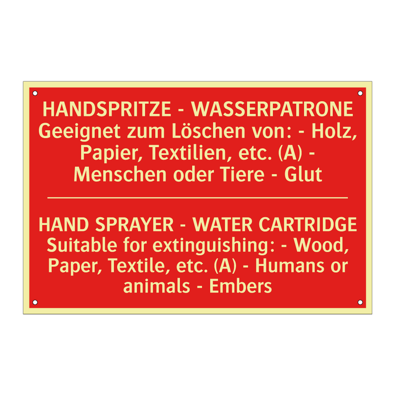 HANDSPRITZE - WASSERPATRONE Geeignet /.../ - HAND SPRAYER - WATER CARTRIDGE /.../