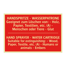 HANDSPRITZE - WASSERPATRONE Geeignet /.../ - HAND SPRAYER - WATER CARTRIDGE /.../