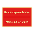 Hauptabsperrschieber - Main shut-off valve