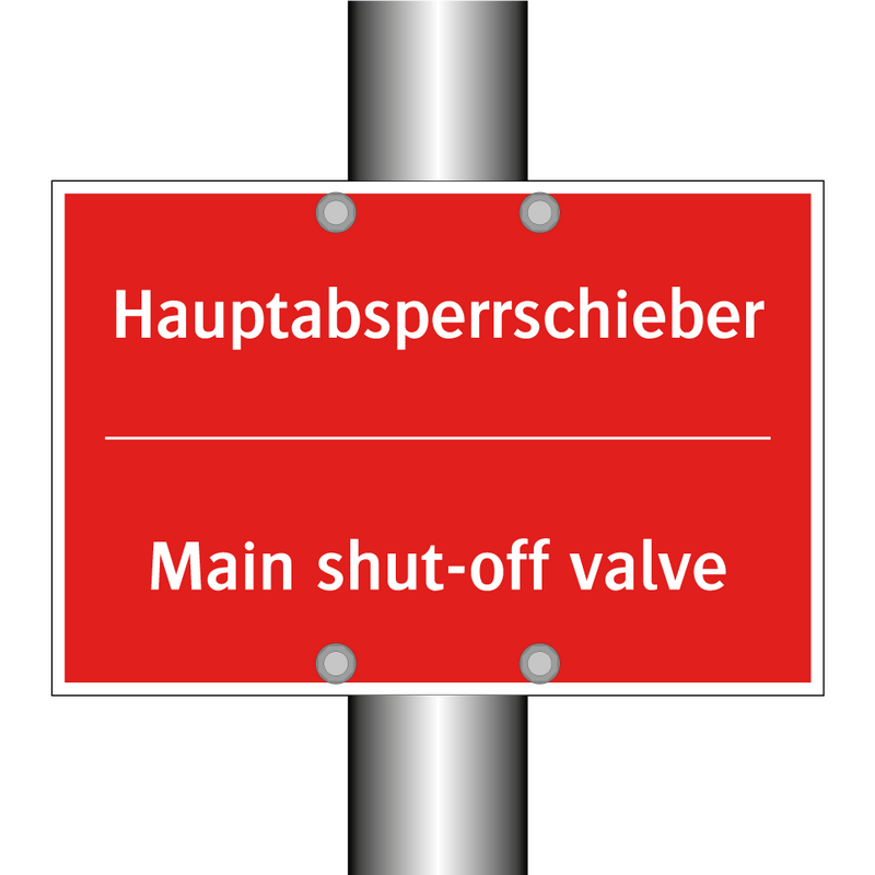 Hauptabsperrschieber - Main shut-off valve