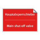 Hauptabsperrschieber - Main shut-off valve