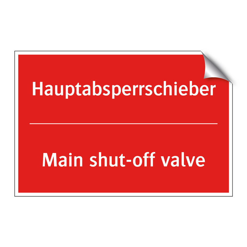 Hauptabsperrschieber - Main shut-off valve