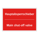 Hauptabsperrschieber - Main shut-off valve