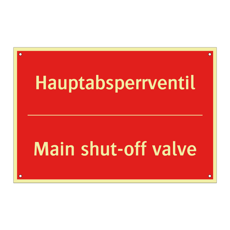 Hauptabsperrventil - Main shut-off valve