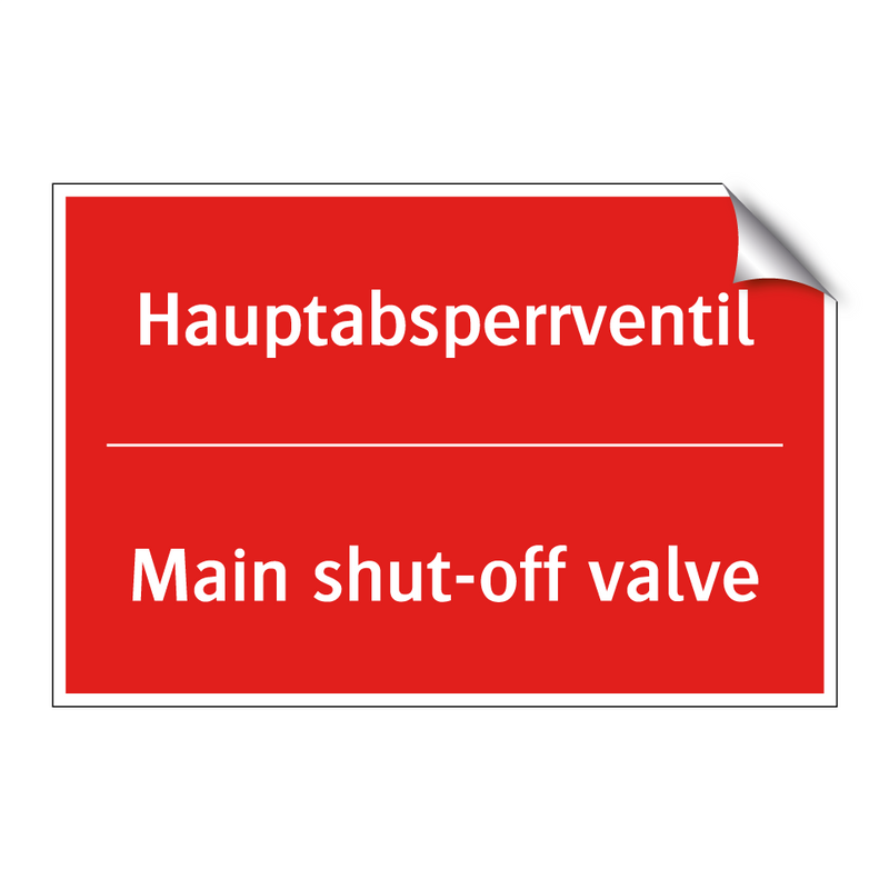 Hauptabsperrventil - Main shut-off valve