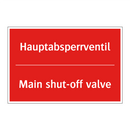 Hauptabsperrventil - Main shut-off valve