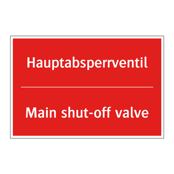 Hauptabsperrventil - Main shut-off valve