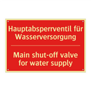 Hauptabsperrventil für Wasserversorgung/.../ - Main shut-off valve for water /.../