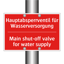 Hauptabsperrventil für Wasserversorgung/.../ - Main shut-off valve for water /.../