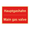 Hauptgashahn - Main gas valve