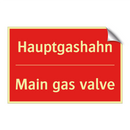 Hauptgashahn - Main gas valve