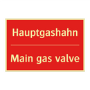 Hauptgashahn - Main gas valve