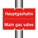 Hauptgashahn - Main gas valve