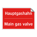 Hauptgashahn - Main gas valve