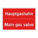 Hauptgashahn - Main gas valve