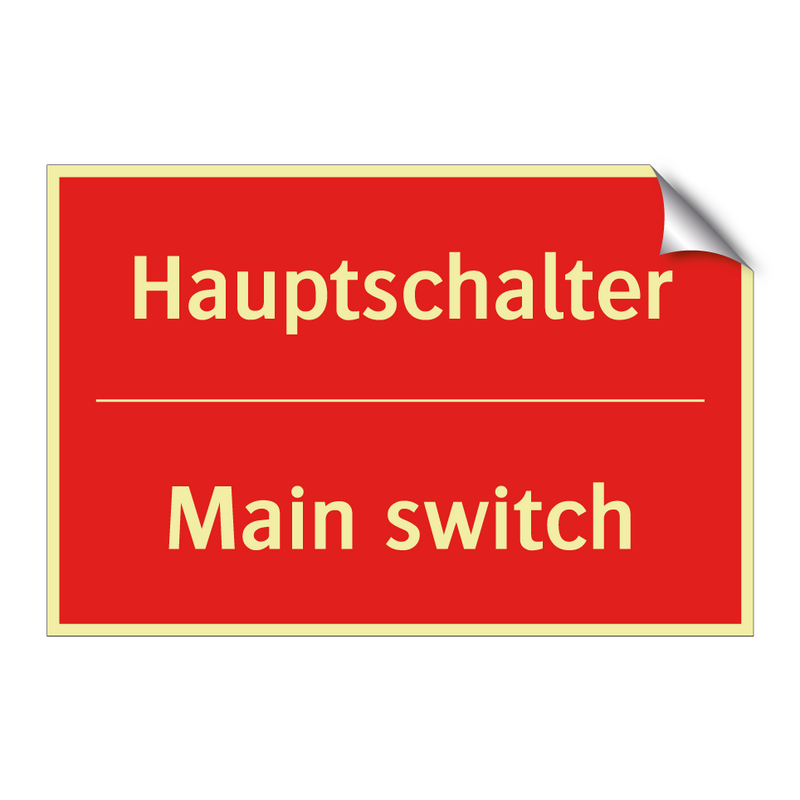 Hauptschalter - Main switch