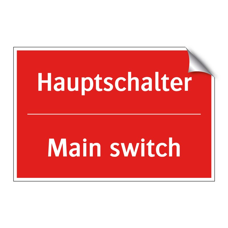 Hauptschalter - Main switch