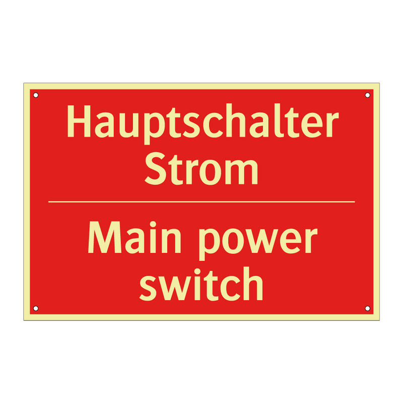Hauptschalter Strom - Main power switch