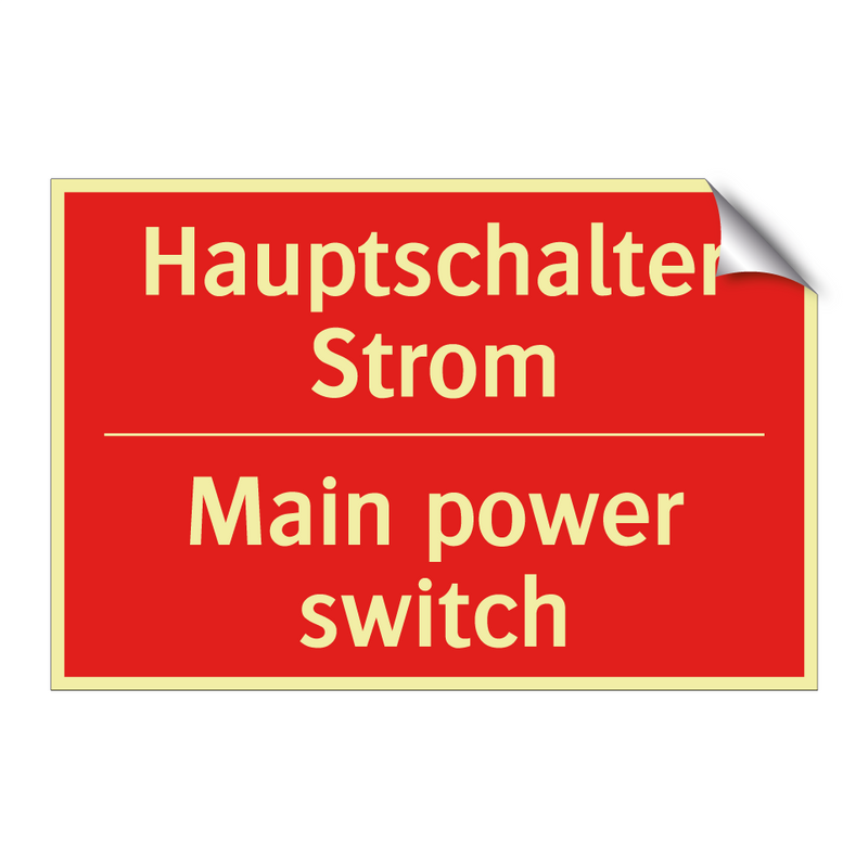 Hauptschalter Strom - Main power switch