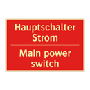 Hauptschalter Strom - Main power switch