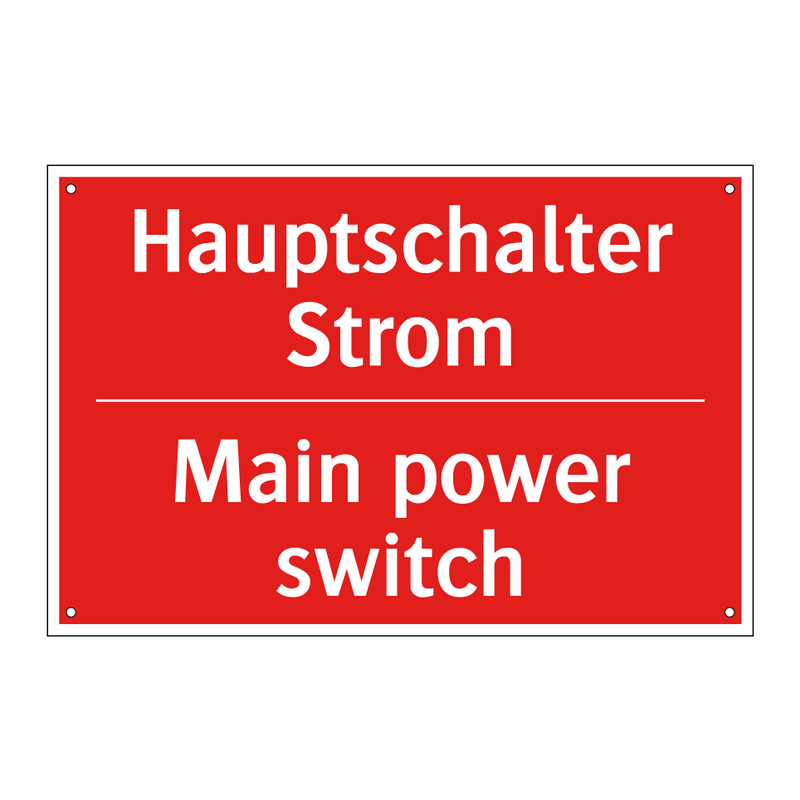 Hauptschalter Strom - Main power switch