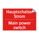 Hauptschalter Strom - Main power switch