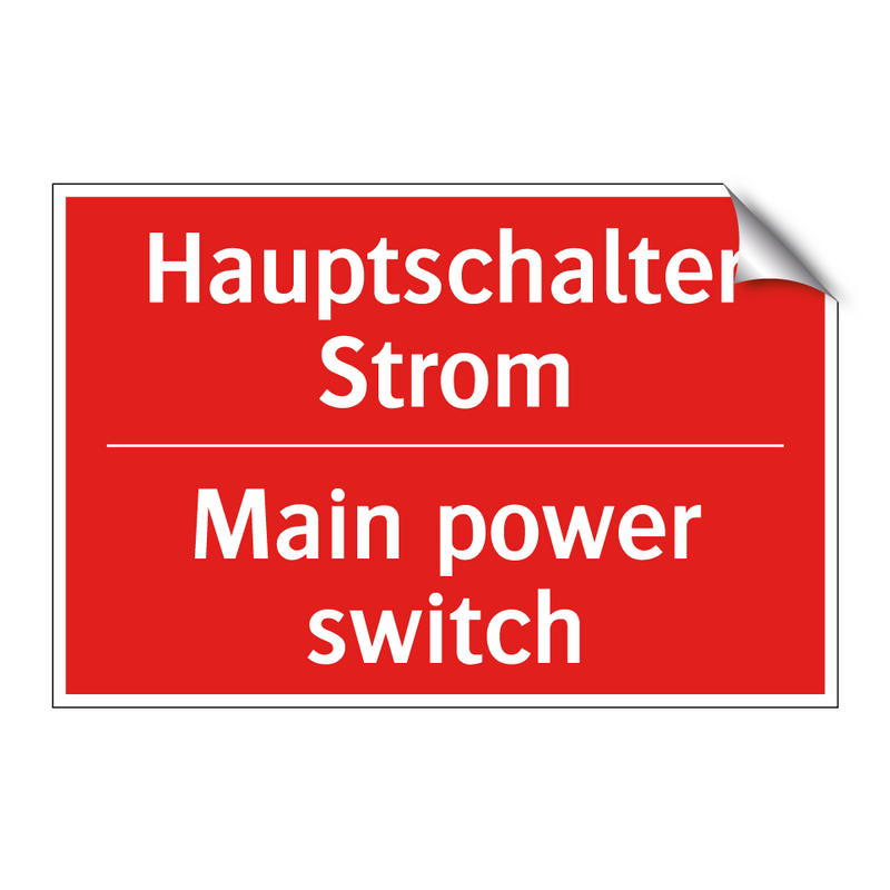 Hauptschalter Strom - Main power switch