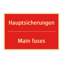 Hauptsicherungen - Main fuses